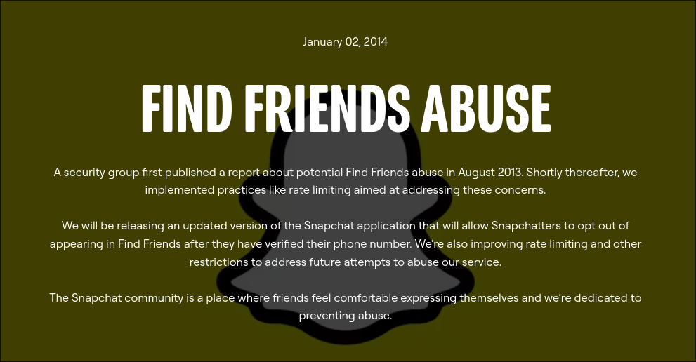 Find Friends Abuse