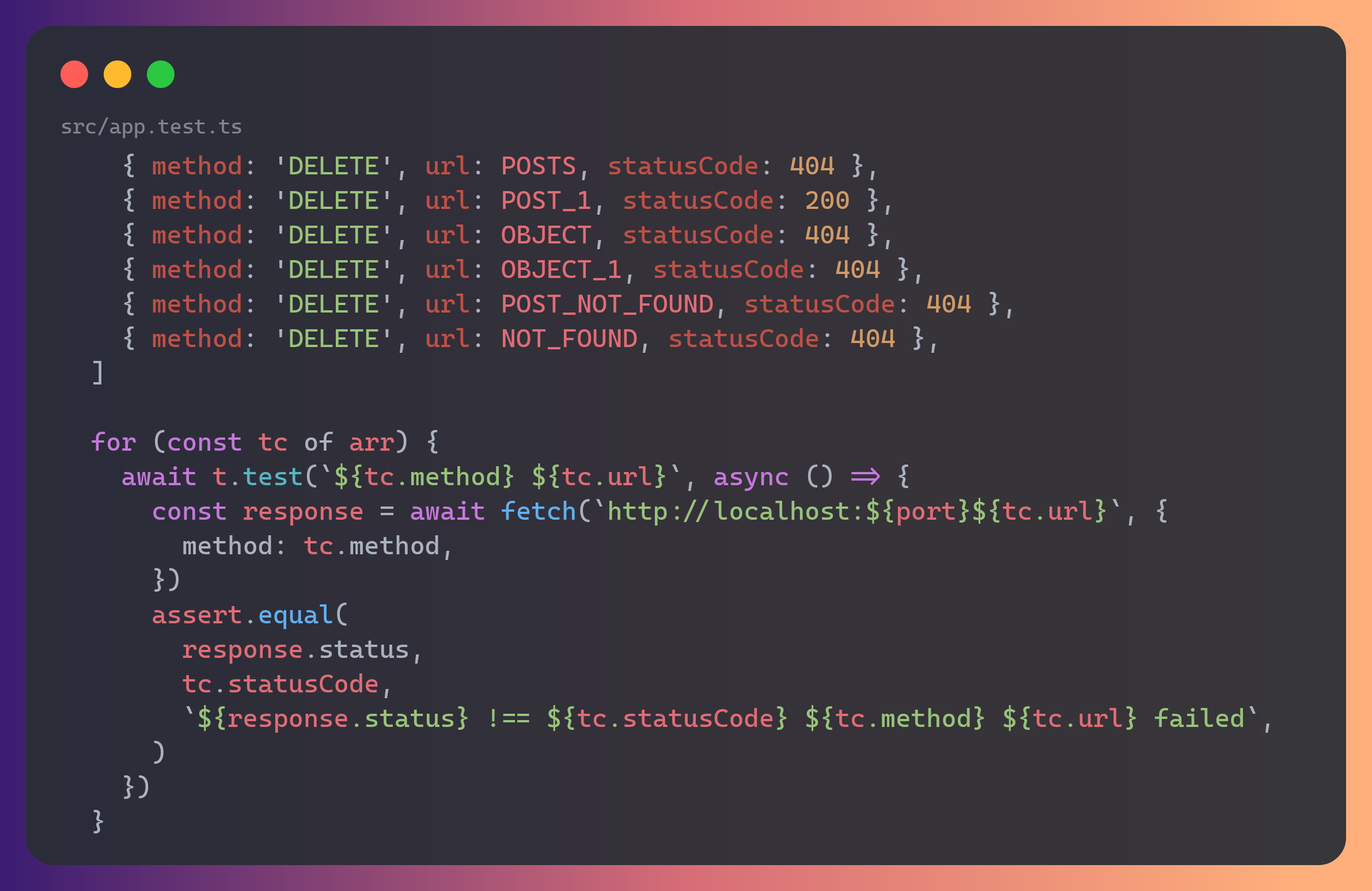 API test example