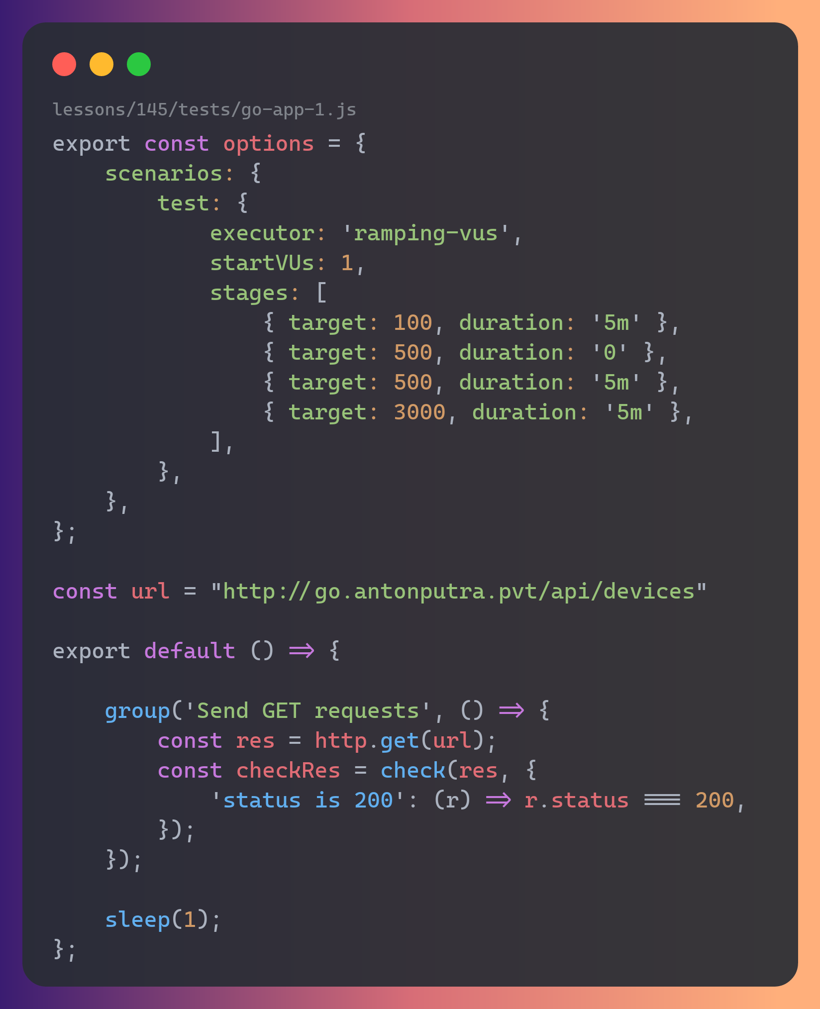 Load test example
