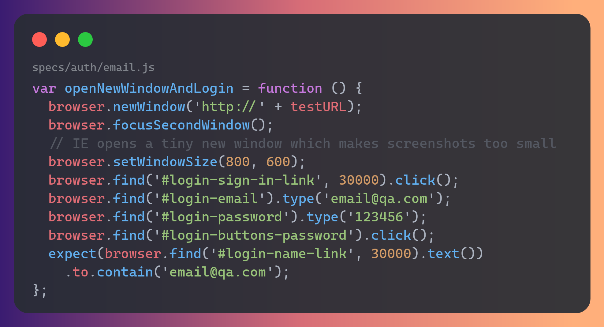 UI test example